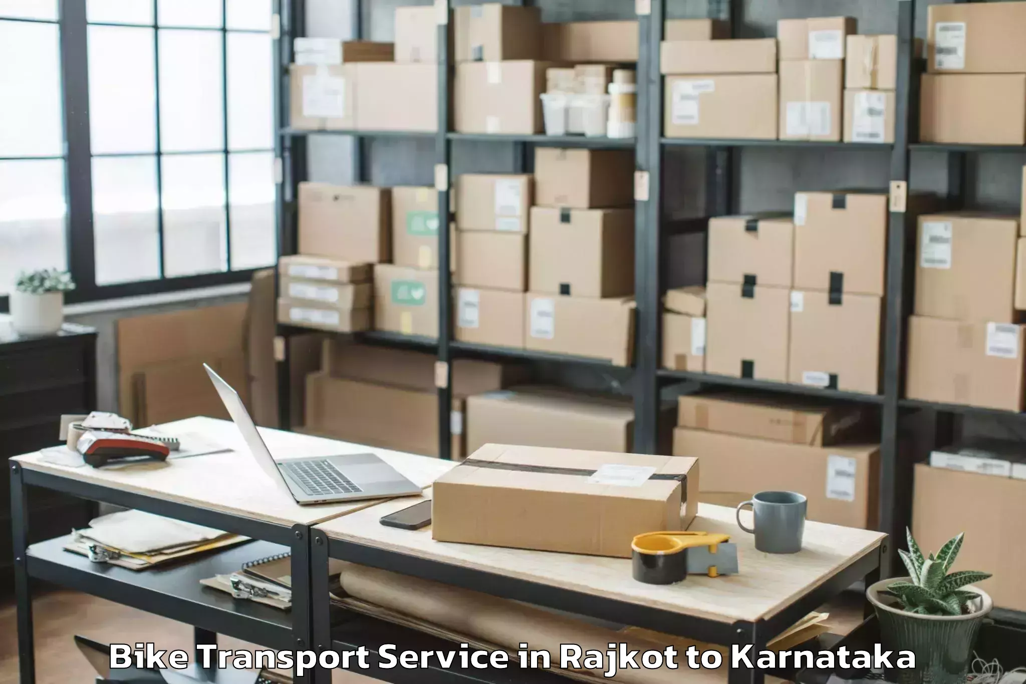 Expert Rajkot to Honnali Bike Transport